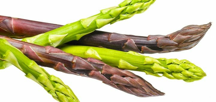 roter und grüner Spargel