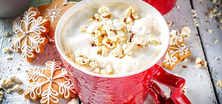 Veganer süßer Popcorn Latte salted caramel | Rezept
